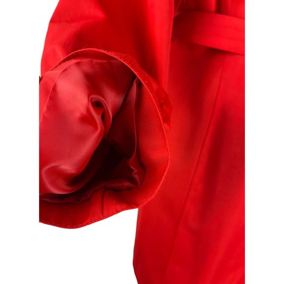 Michael, Michael Kors Red Hooded Trench Jacket, Women's Size Medium - Picture 14 of 16
